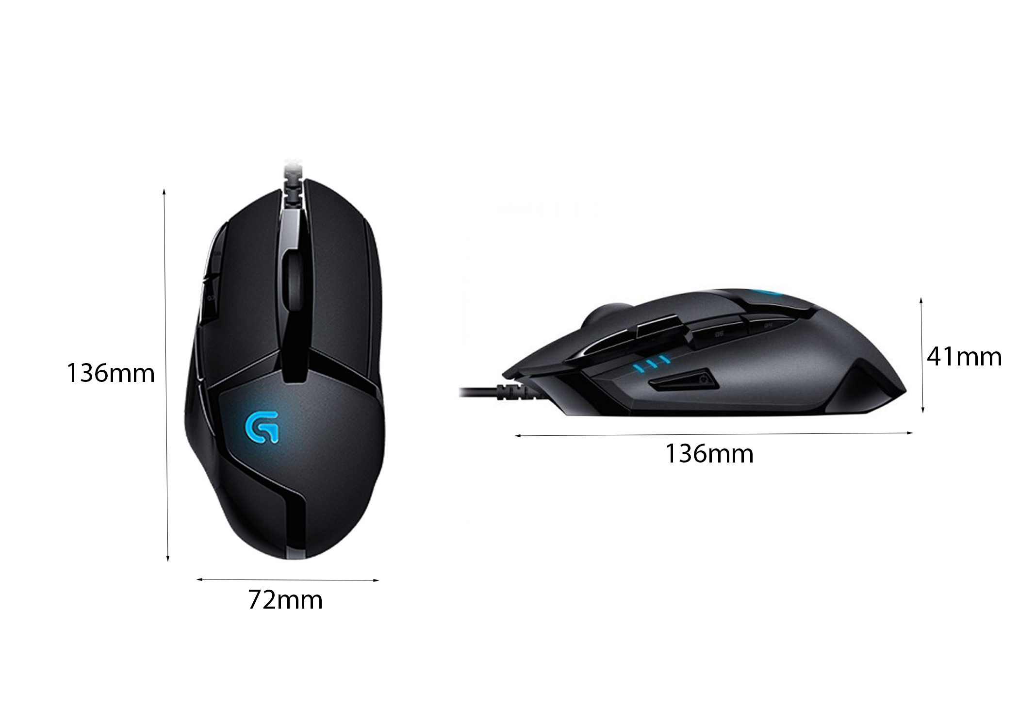 Chuột có dây game Logitech G402 Hyperion Fury (USB/đen)