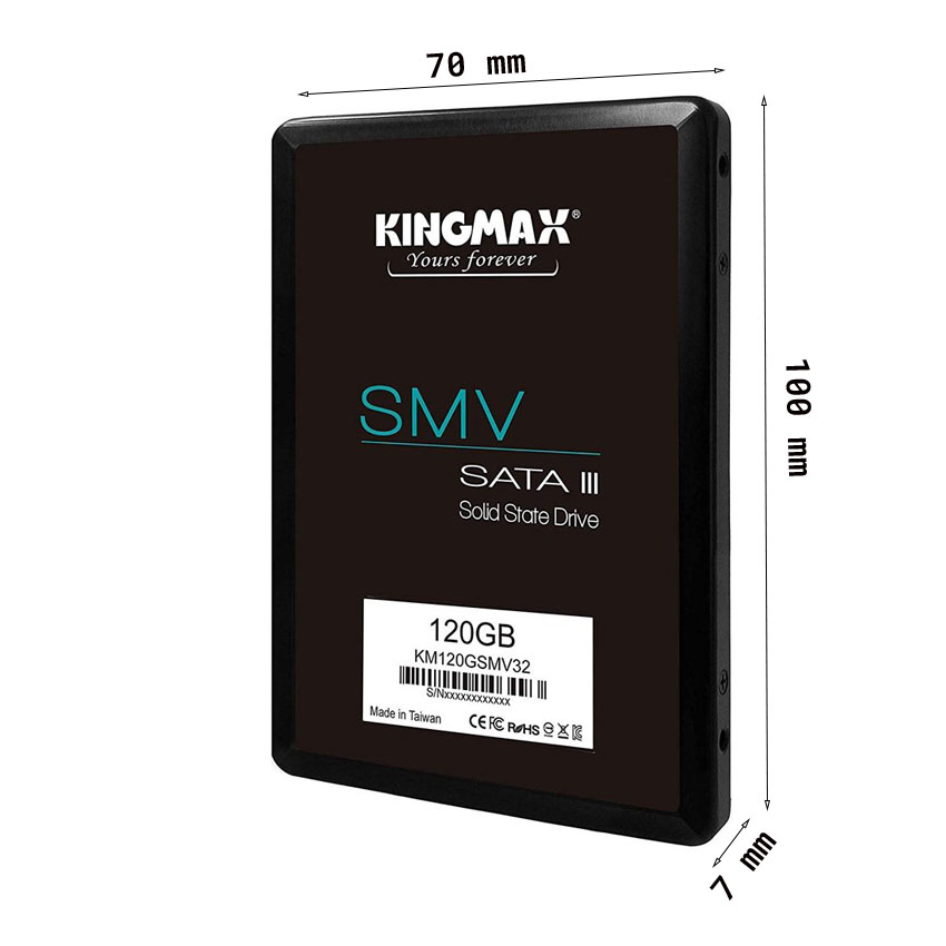 Ổ cứng SSD Kingmax SMV32 120GB 2.5 inch SATA3 (Đọc 500MB/s - Ghi 350MB/s)